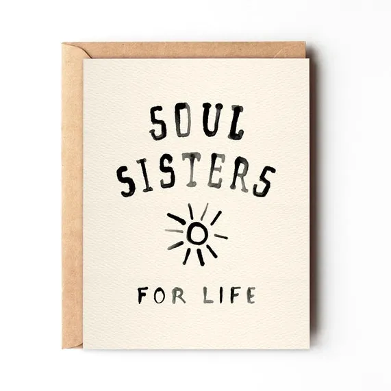 Wholesale Soul Sisters For Life Card | Best Friend Card | Friendship