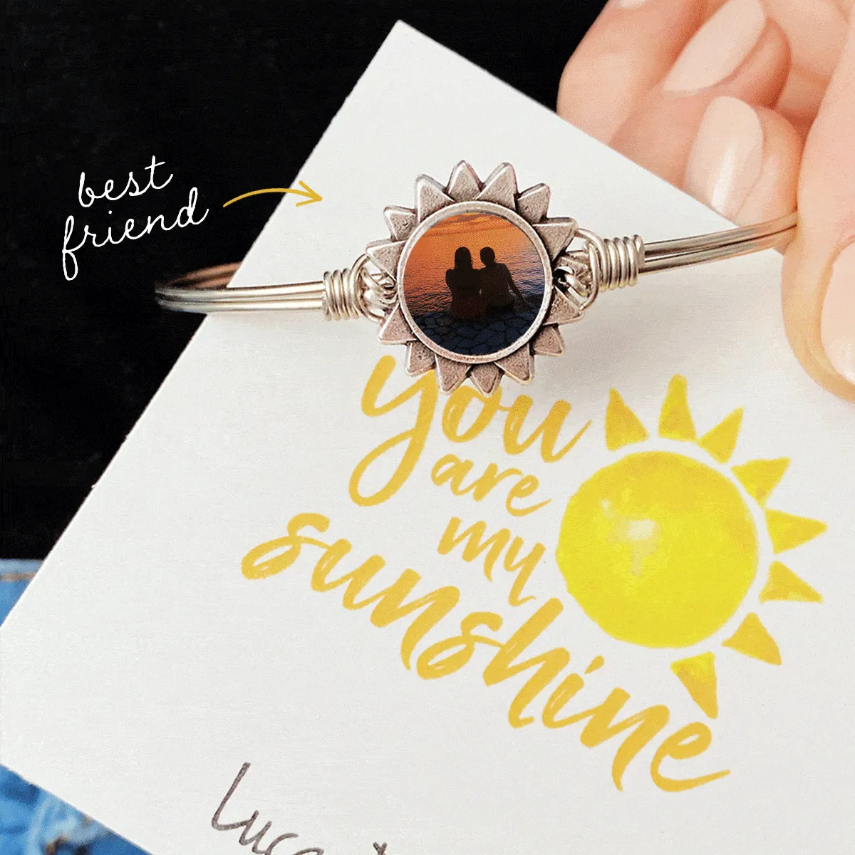 You Are My Sunshine Personalized Photo Bracelet