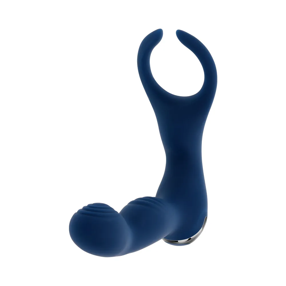 Zero Tolerance By All Means Rechargeable Prostate Vibrator with Remote Silicone Blue